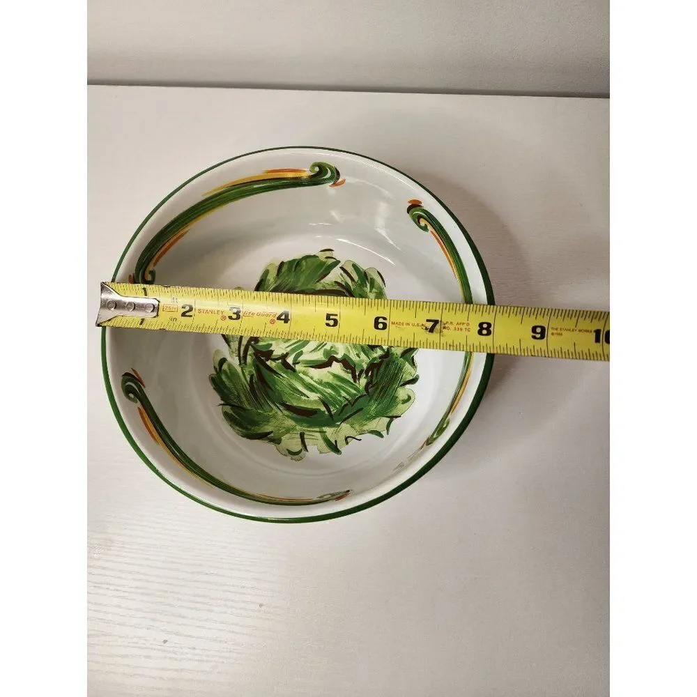 Minestrone Ceramic Vegetable Themed Salad Bowl